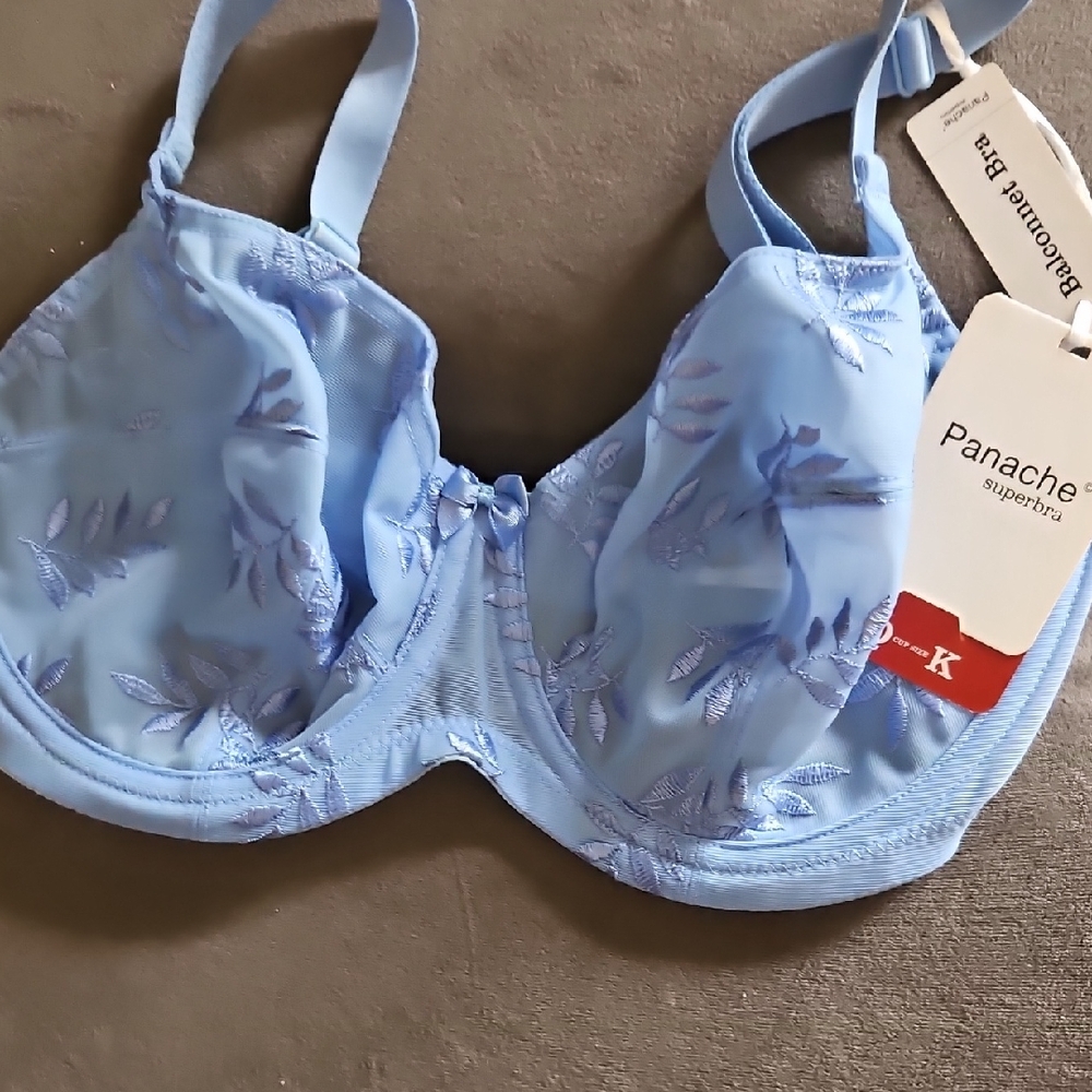 Panache Light Blue Floral Bra